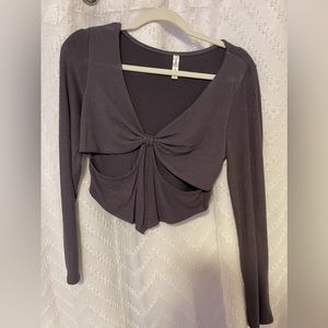 Fashion Q Crop Top Underboob Cutout